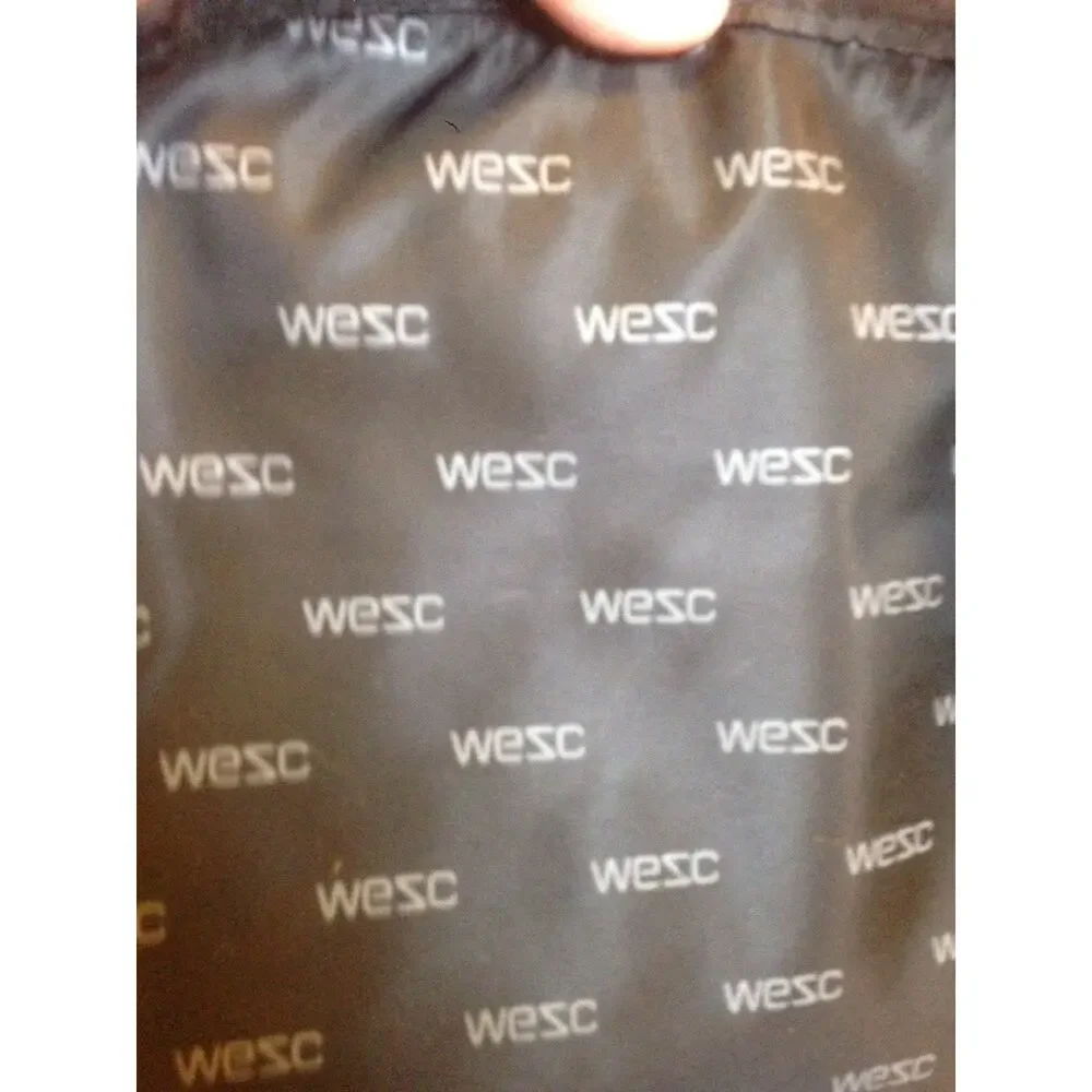 WeSC SWEDEN Conspiracy Skater Yellow Black Travel Carry On Pockets Backpack Bag